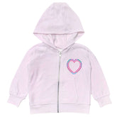 LOVE HEARTS ZIP UP HOODIE - HOODIES