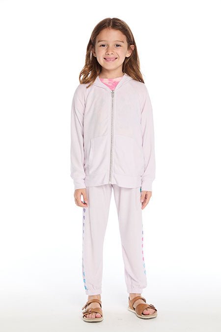 LOVE HEARTS ZIP UP HOODIE - HOODIES