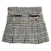 LUREX PLAID BOUCLE HATTIE CHAIN SKIRT (PREORDER) - KATIE J NYC