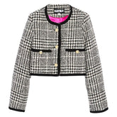 LUREX PLAID BOUCLE HATTIE CROPPED JACKET (PREORDER) - KATIE J NYC