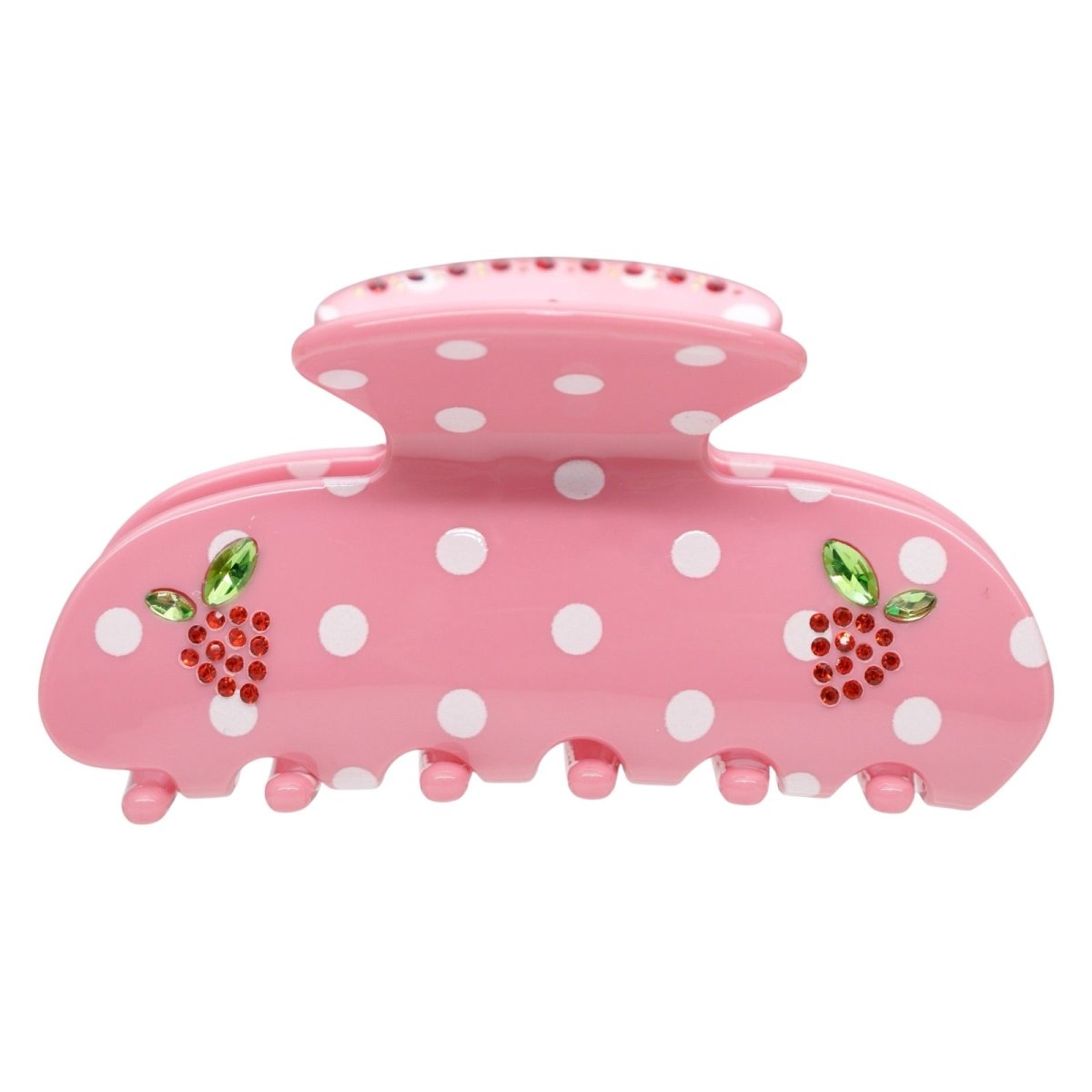LYCHEE BERRY POLKA DOT SWEETHEART CLAW CLIP - EMI JAY