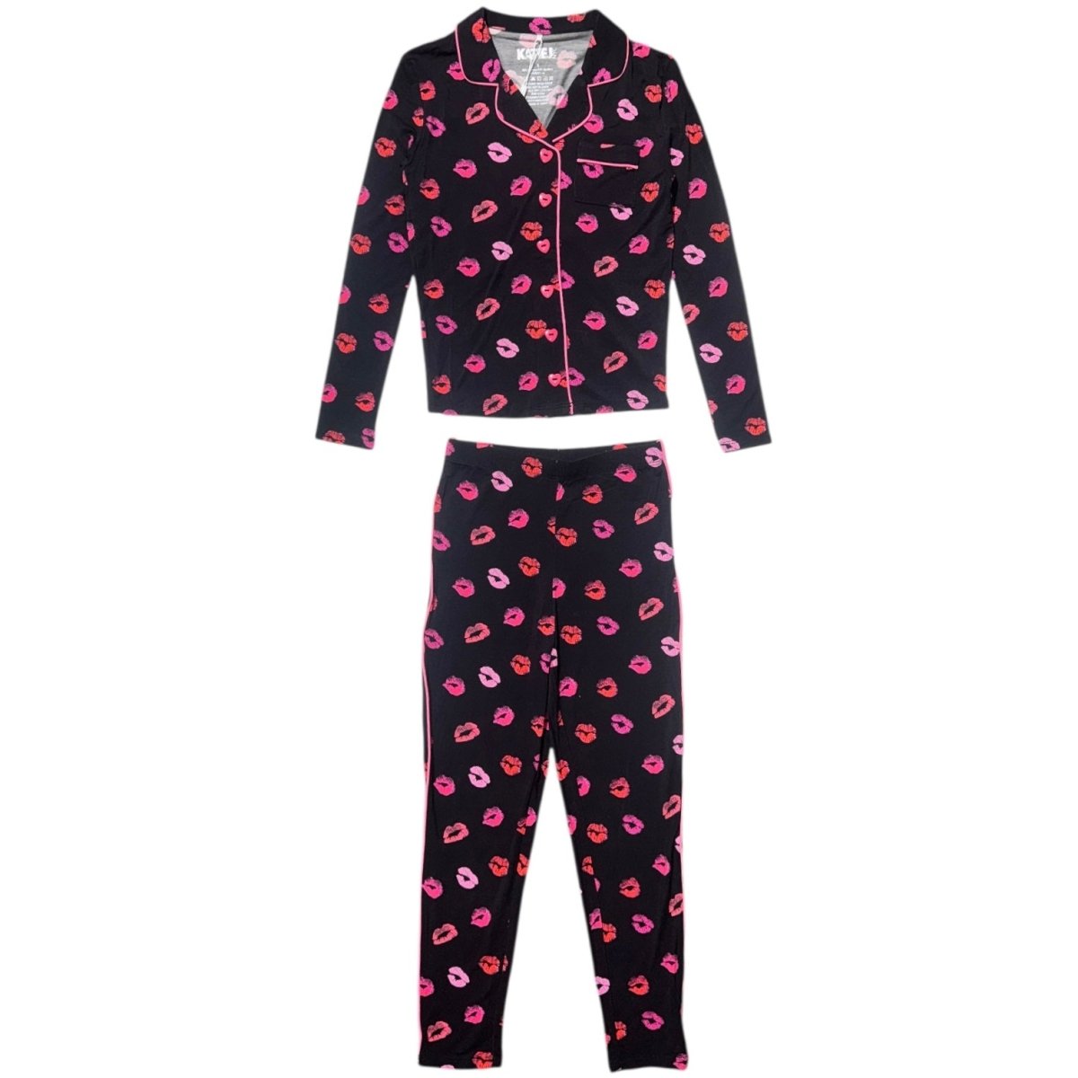 MAIA LIPS LONG SLEEVE PAJAMAS - KATIE J NYC