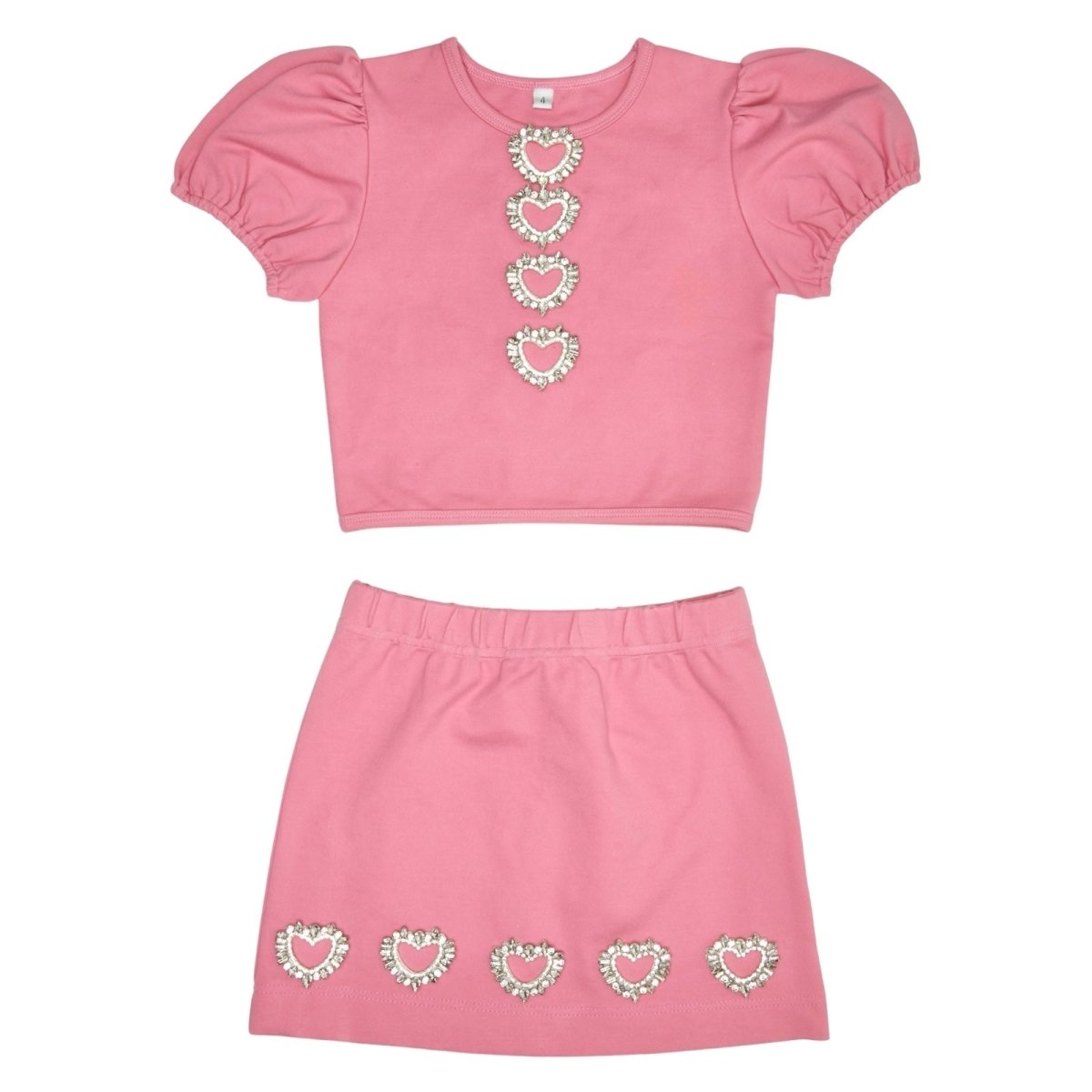 MANHATTAN HEARTS PUFF SLEEVE TOP AND SKIRT SET - SET