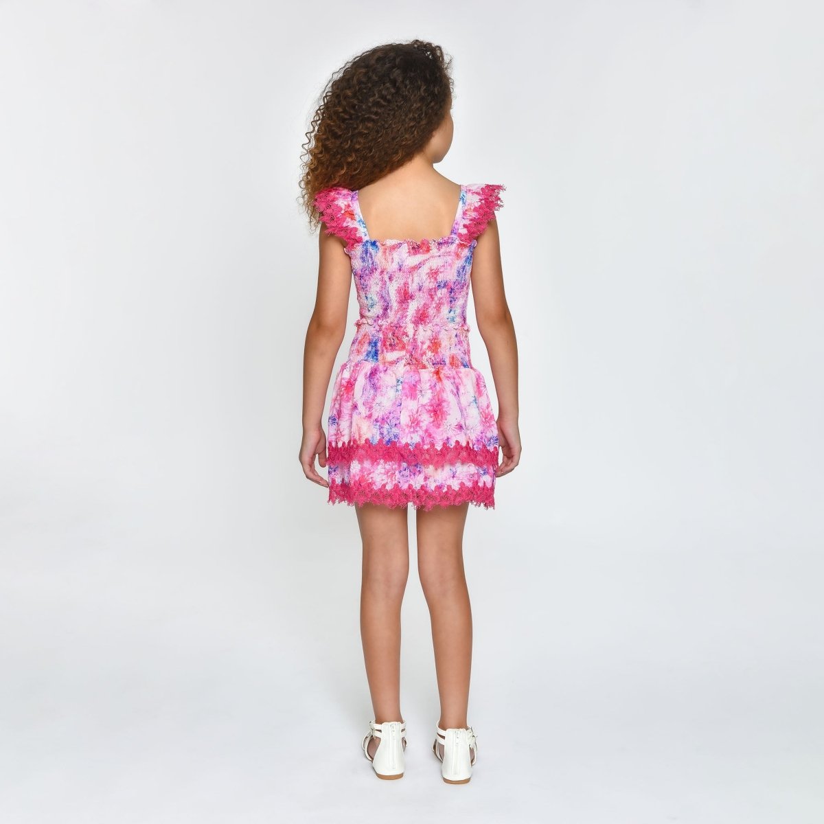 MARIEL COSMIC PETALS SMOCKED TOP AND RUFFLE SKIRT - SET