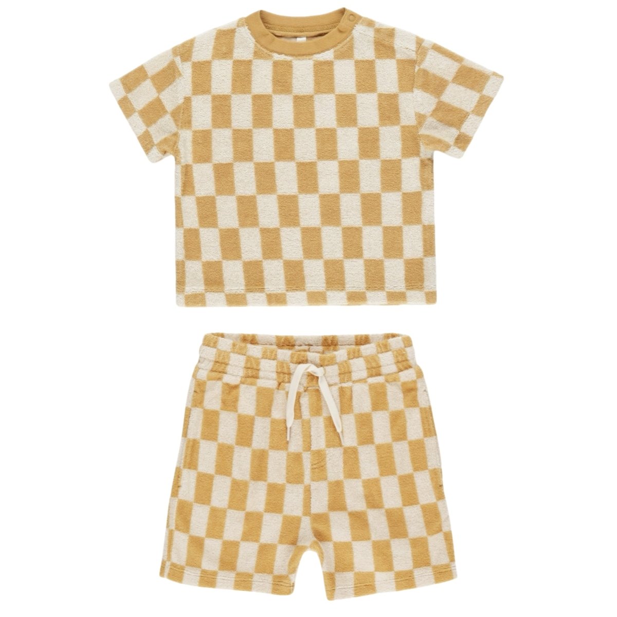 MARIGOLD CHECK TSHIRT AND SHORTS SET - SET
