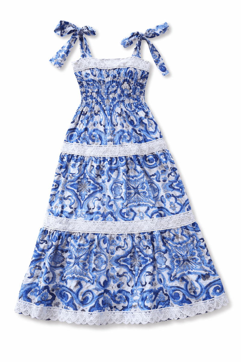MEDITERRANEAN SUMMER DRESS (PREORDER) - DRESSES
