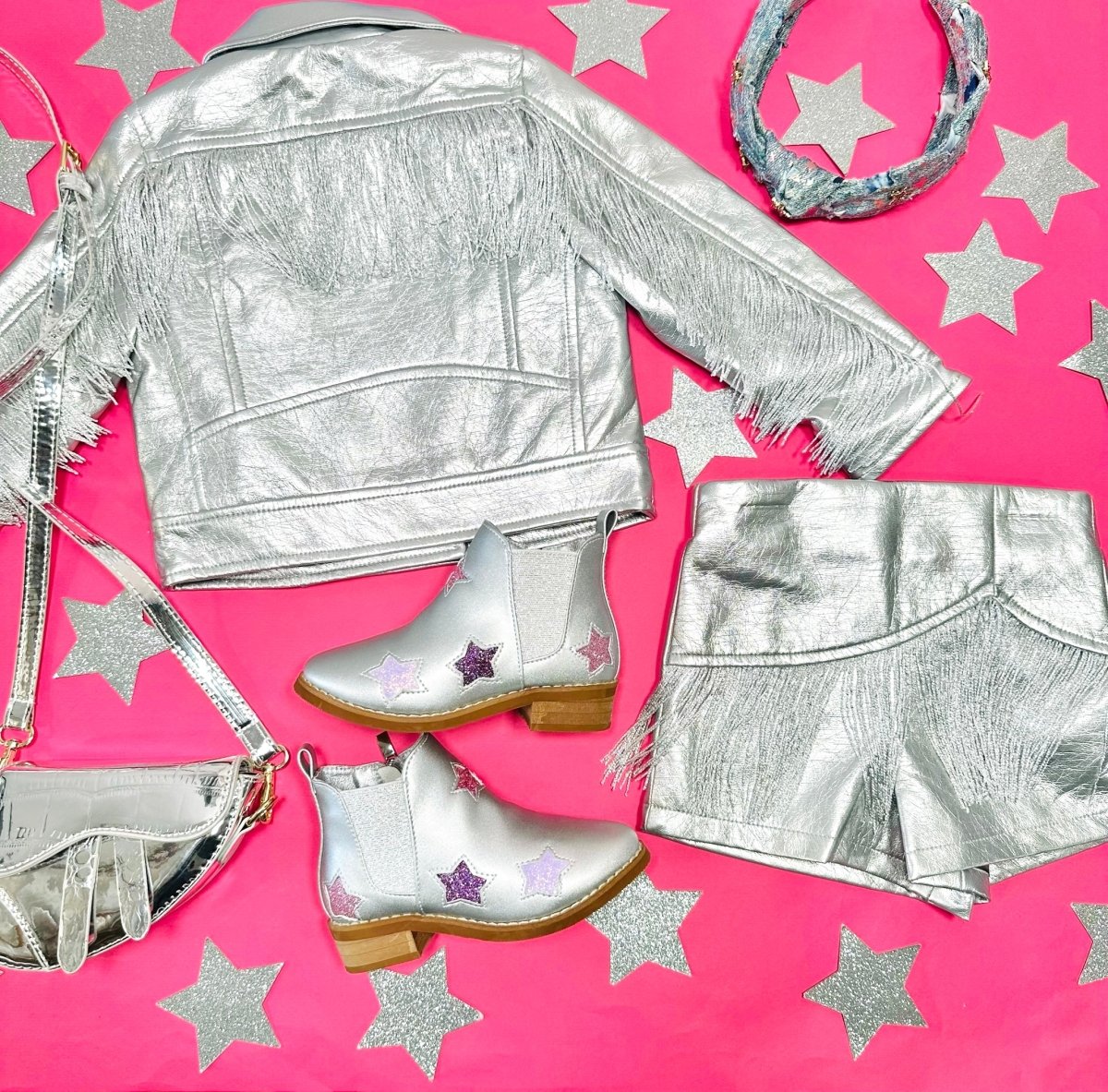 METALLIC FRINGE SHORTS - SHORTS
