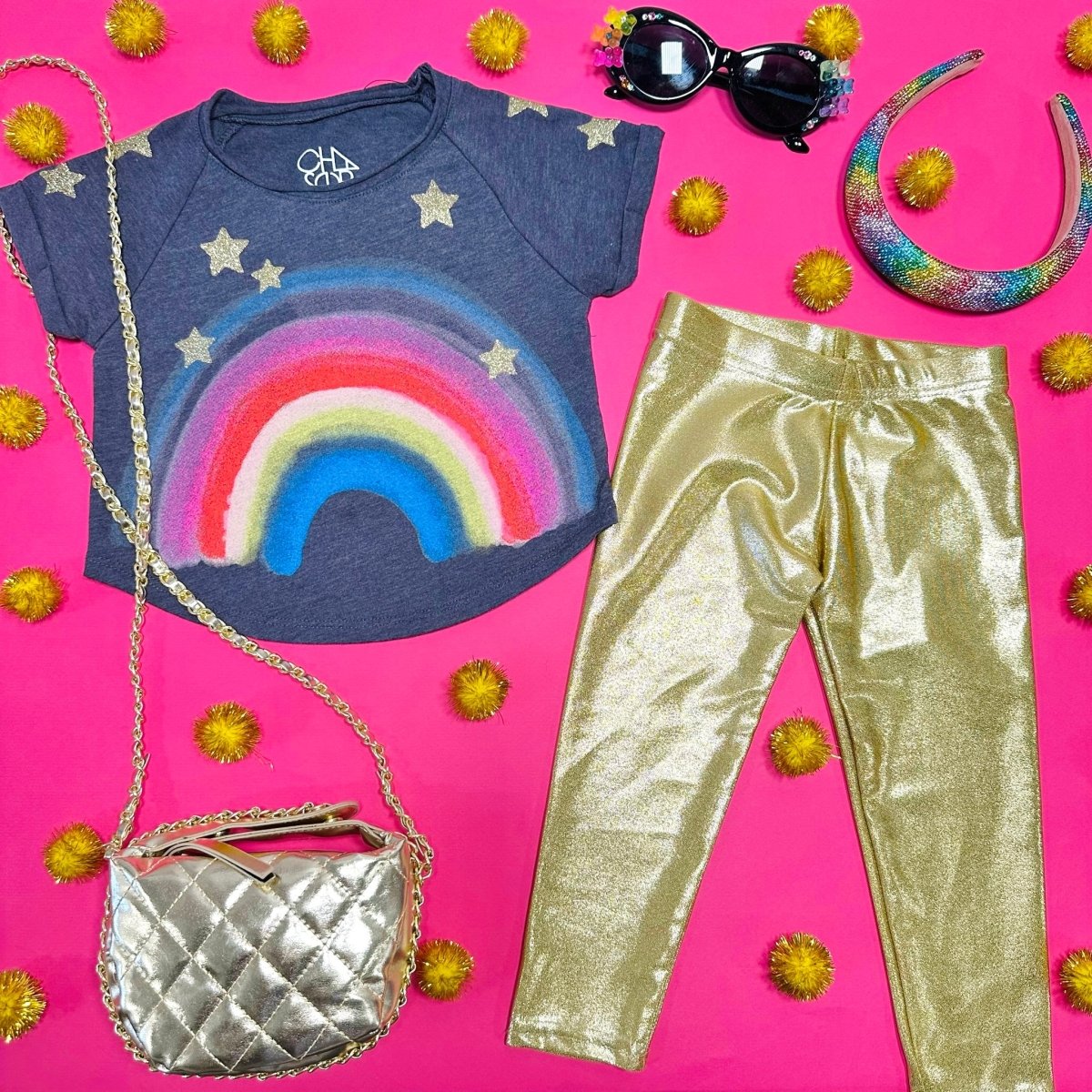 METALLIC LEGGINGS - DORI CREATIONS