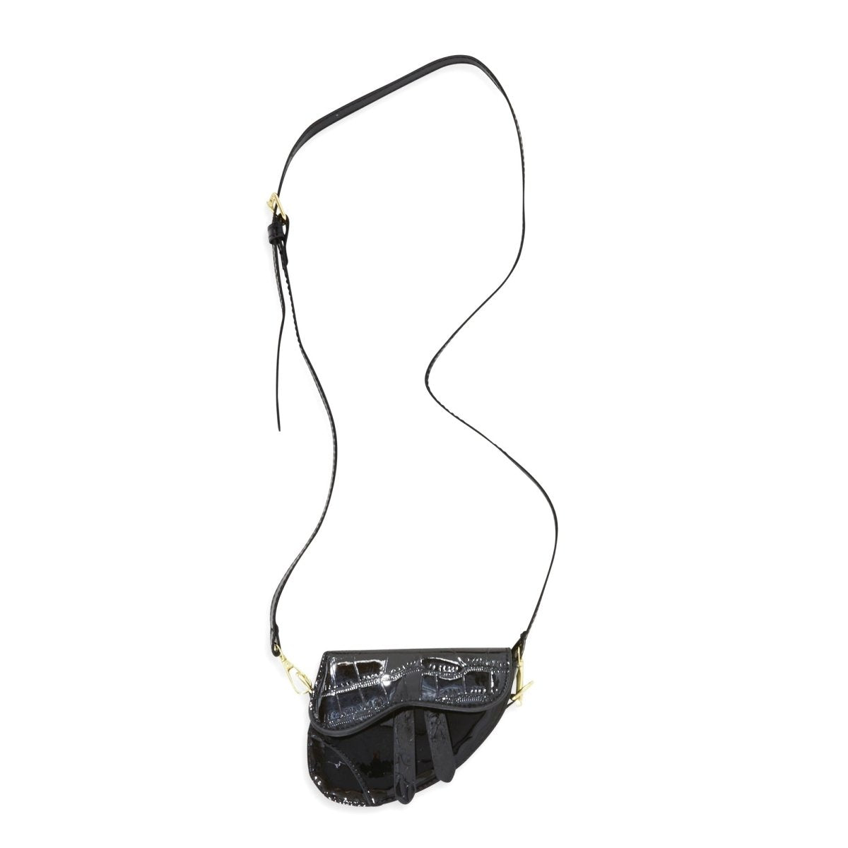 METALLIC MINI SADDLE BAG - PURSES
