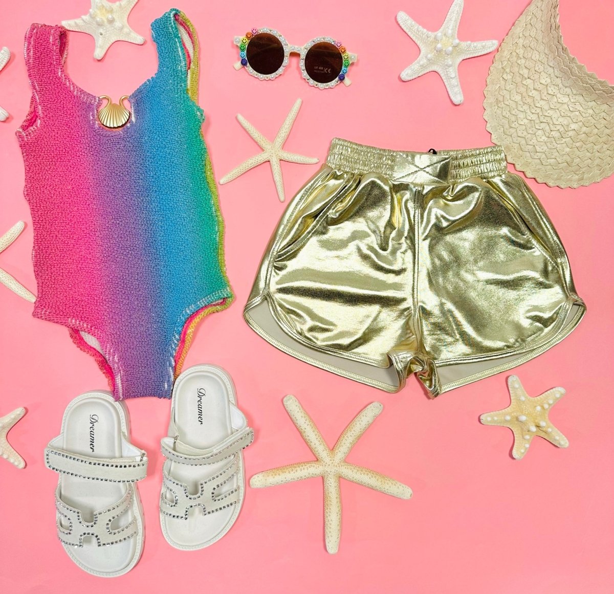 METALLIC RUNNING SHORTS - SHORTS