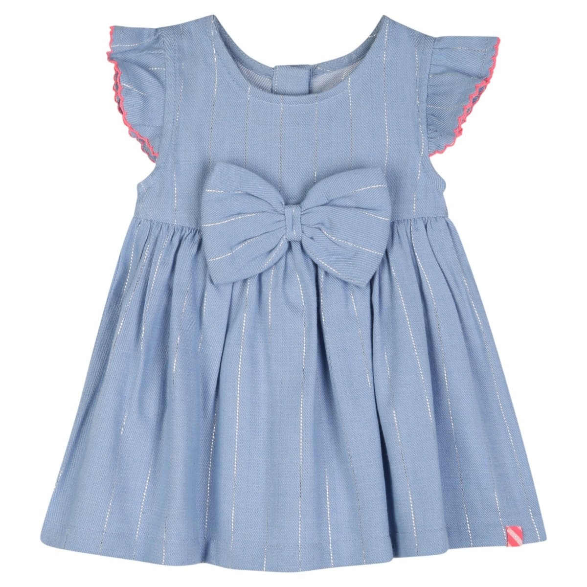 METALLIC STRIPE BOW DRESS (PREORDER) - BILLIEBLUSH