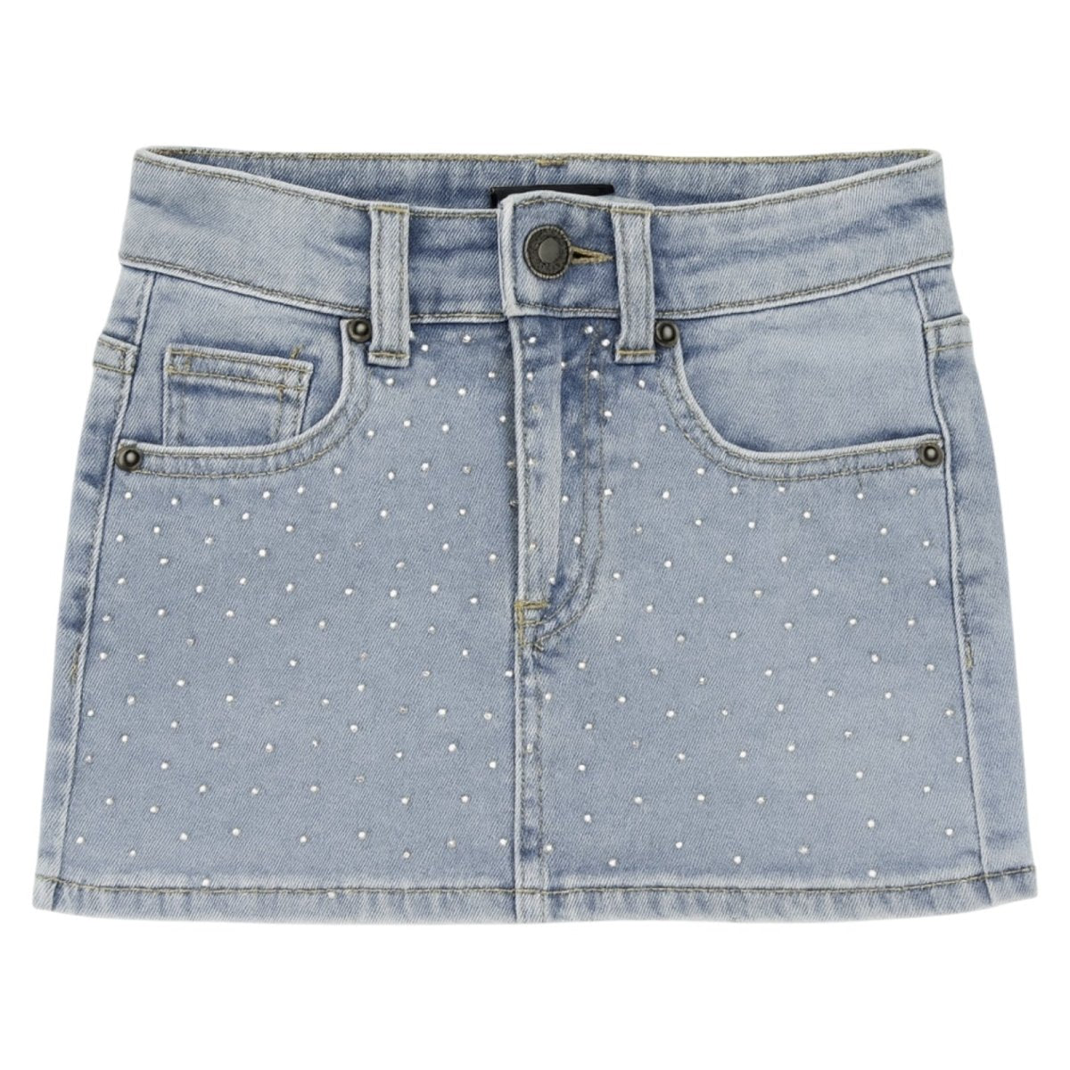 MIAMI RHINESTONE DENIM SKIRT - KATIE J NYC