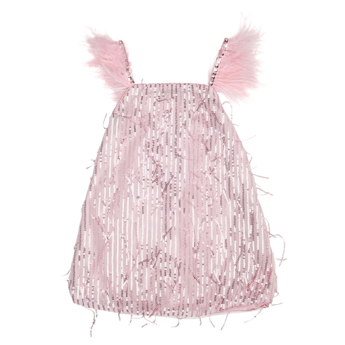 MILA SEQUIN FEATHER DRESS - DRESSES