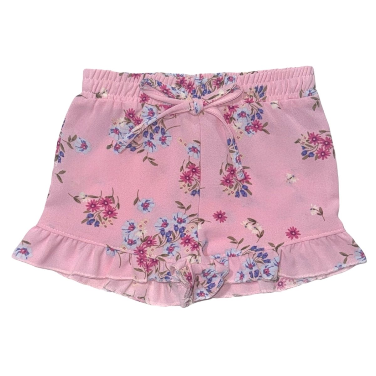 MINI FLORAL RUFFLE SHORTS - SHORTS