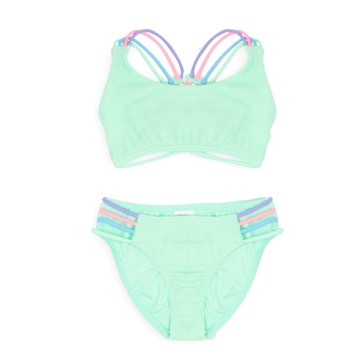 MONA CROCHET FLOWER TWO PIECE BIKINI - TWO PIECE BIKINI