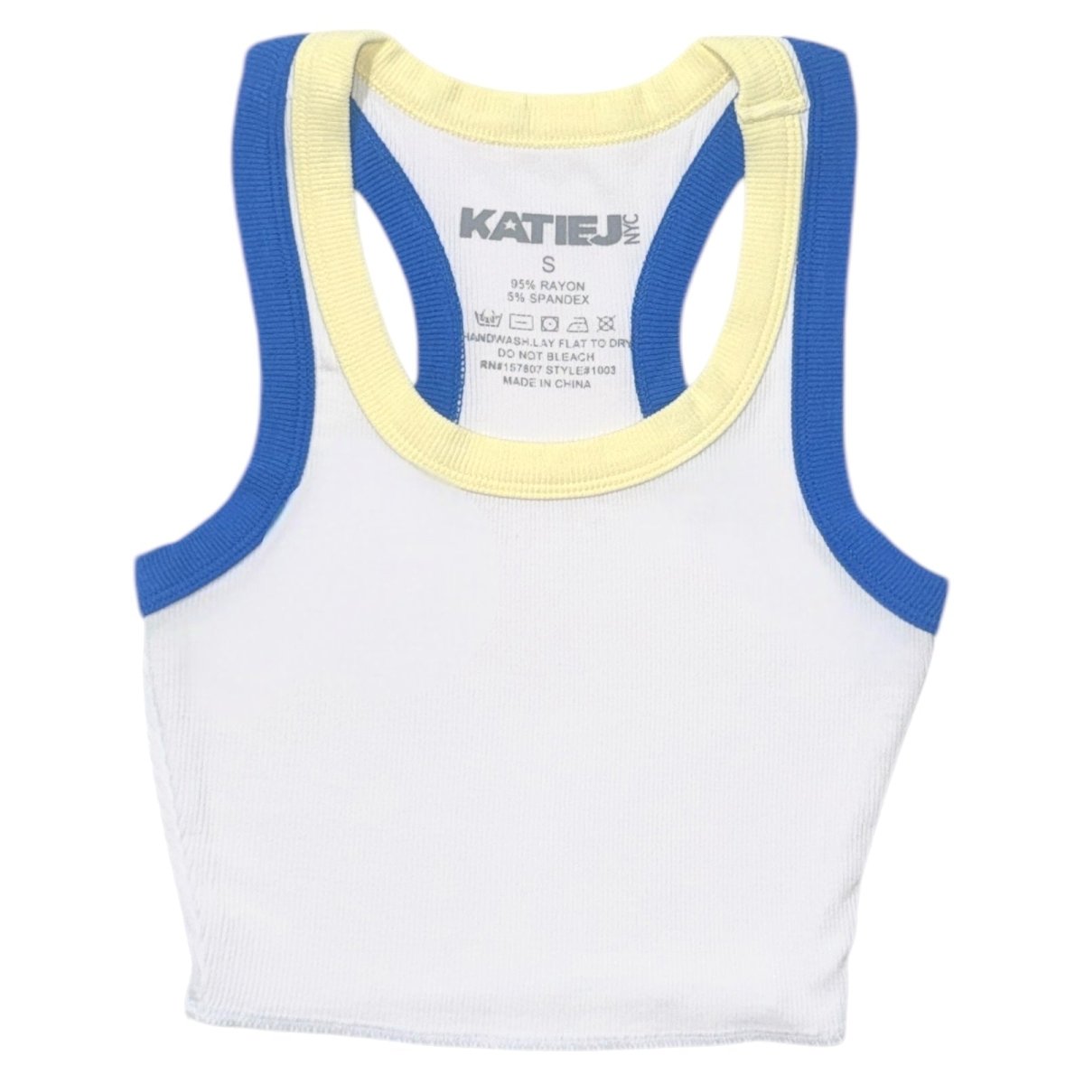 MULTI TRIM LIVI RIBBED TANK TOP - TANK TOPS