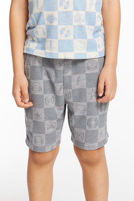 MUSIC CHECKERED SHORTS - SHORTS