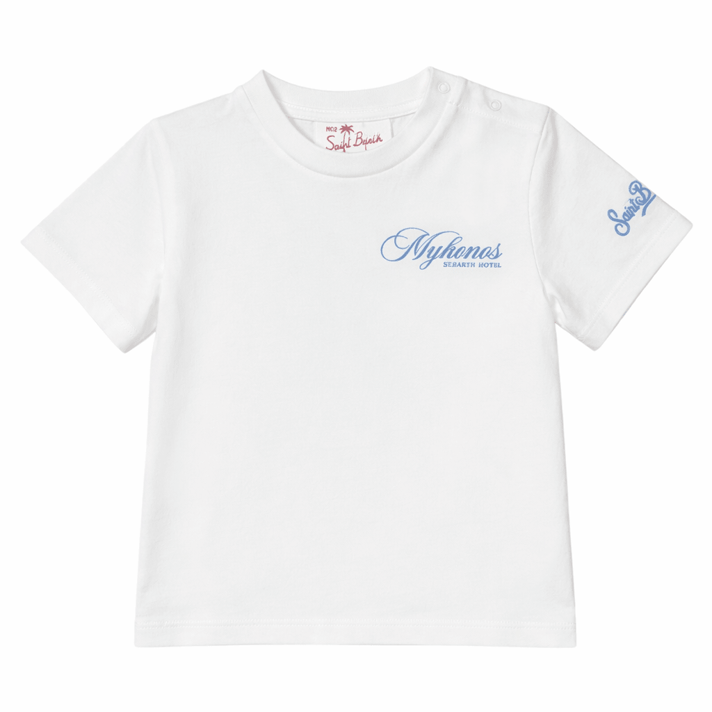 MYKONOS ST BARTH HOTEL PORTLAND TSHIRT - MC2 SAINT BARTH KIDS