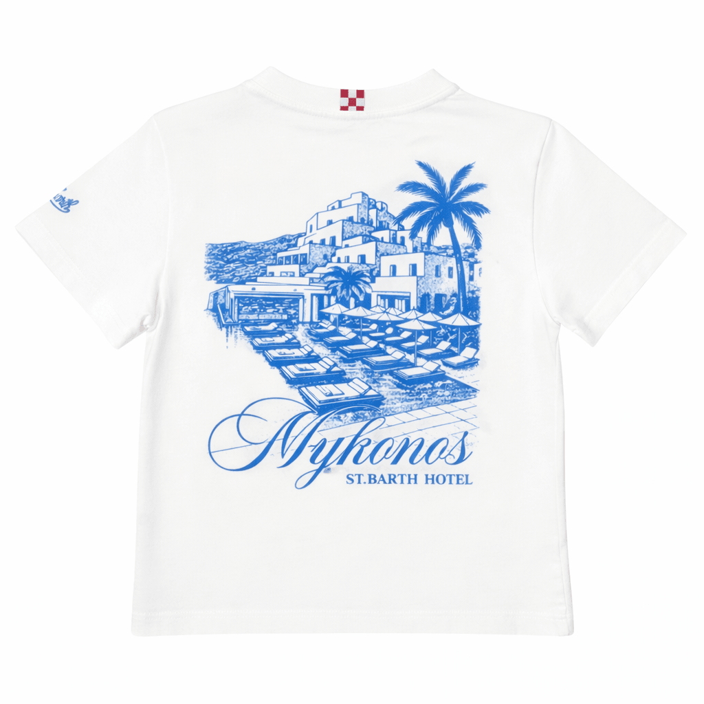 MYKONOS ST BARTH HOTEL PORTLAND TSHIRT - MC2 SAINT BARTH KIDS
