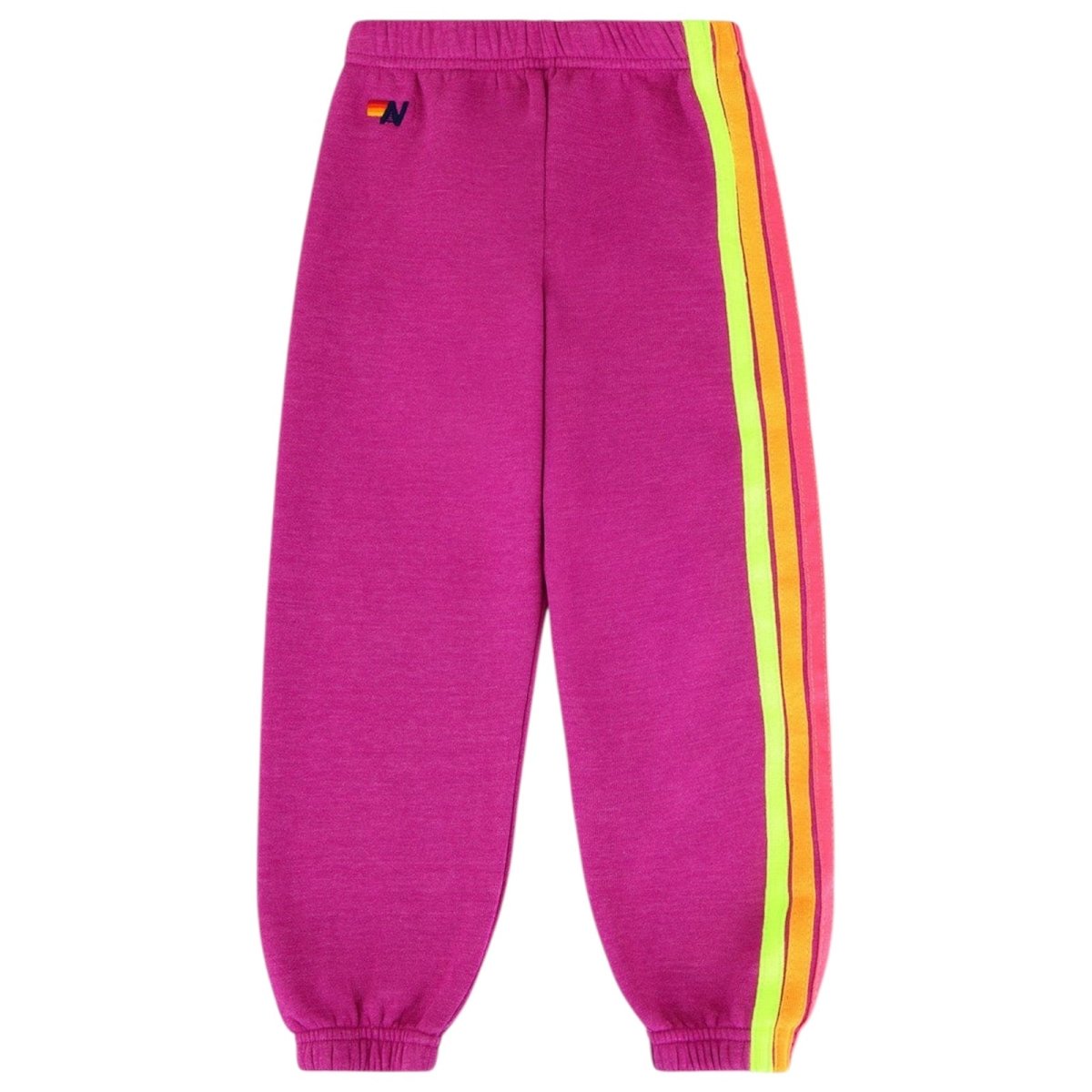 NEON 5 STRIPE MAGENTA/YELLOW/BLUE SWEATPANTS - AVIATOR NATION KIDS - SWEATPANTS