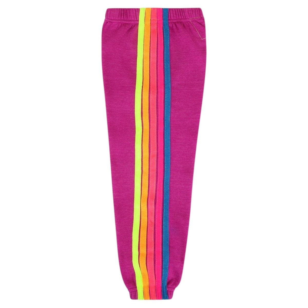 NEON 5 STRIPE MAGENTA/YELLOW/BLUE SWEATPANTS - AVIATOR NATION KIDS - SWEATPANTS