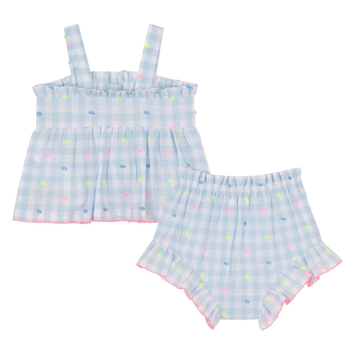 NEON GINGHAM TOP AND SHORTS SET (PREORDER) - BILLIEBLUSH