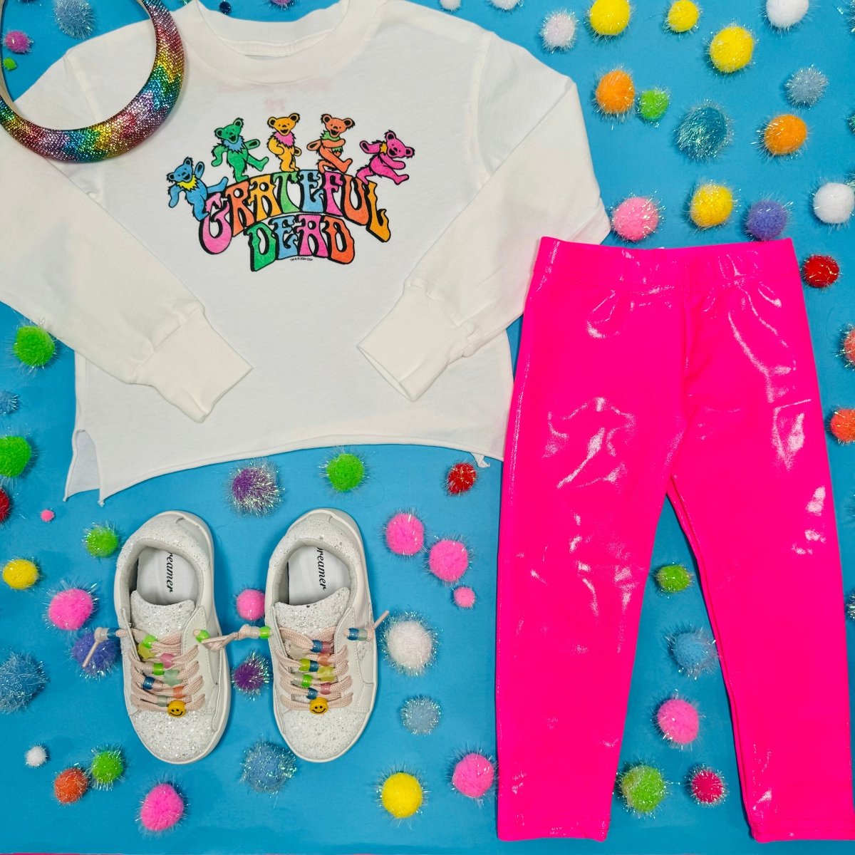 NEON METALLIC LEGGINGS - LEGGINGS