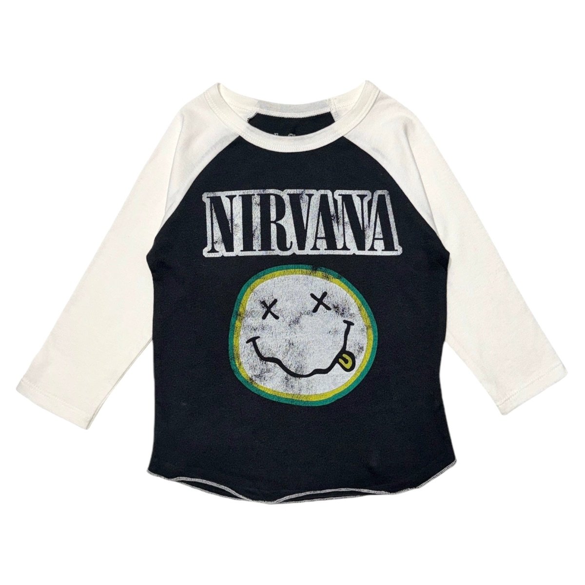 NIRVANA LONG SLEEVE RAGLAN TSHIRT - LONG SLEEVE TOPS