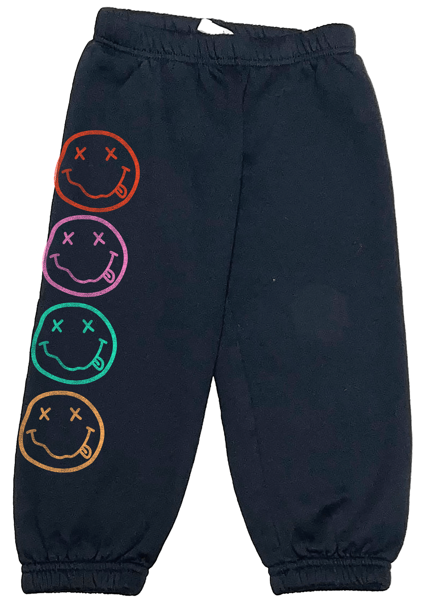 NIRVANA SMILEY SWEATPANTS (UNISEX) (PREORDER) - ROWDY SPROUT