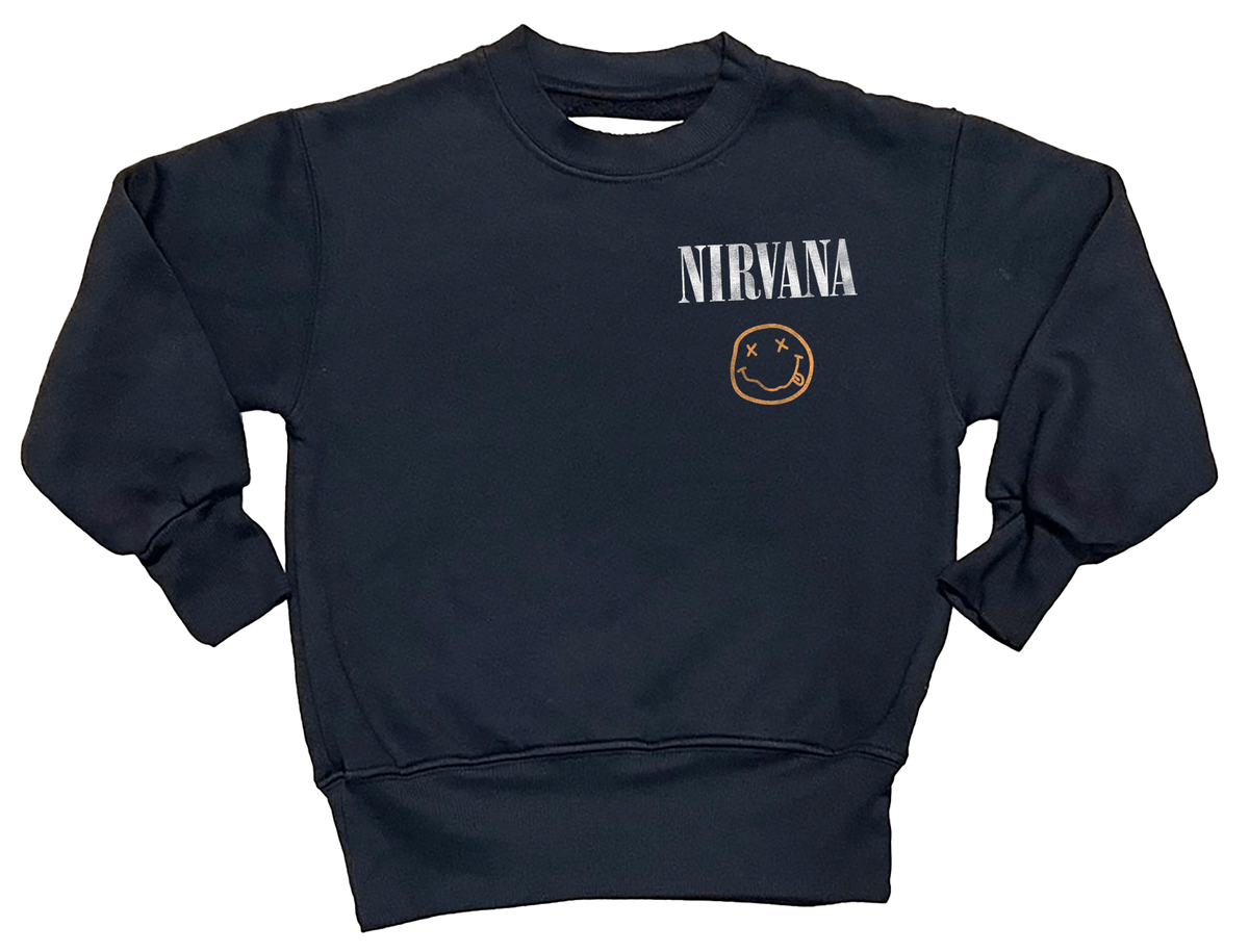 NIRVANA SMILEY SWEATSHIRT (UNISEX) (PREORDER) - ROWDY SPROUT