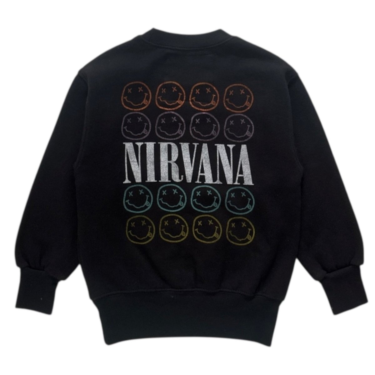 NIRVANA SMILEY SWEATSHIRT (UNISEX) by ROWDY SPROUT | Kids Fashion