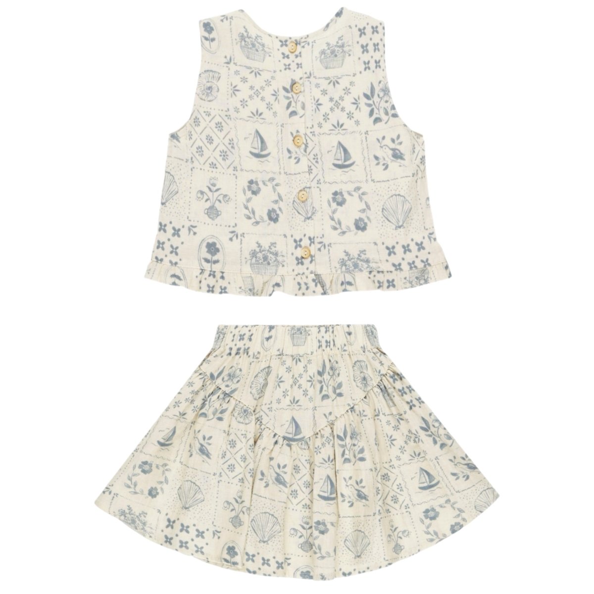 OCEANSIDE TILE TANK TOP AND SKIRT SET - SET