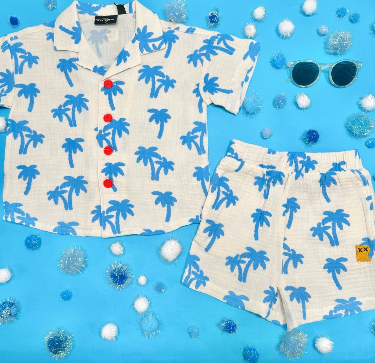 PALM TREES BUTTON DOWN TOP - BUTTON DOWNS
