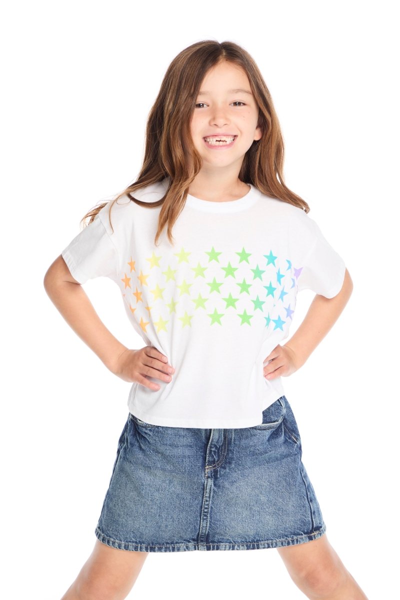 PASTEL GLITTER STARS TSHIRT - SHORT SLEEVE TOPS