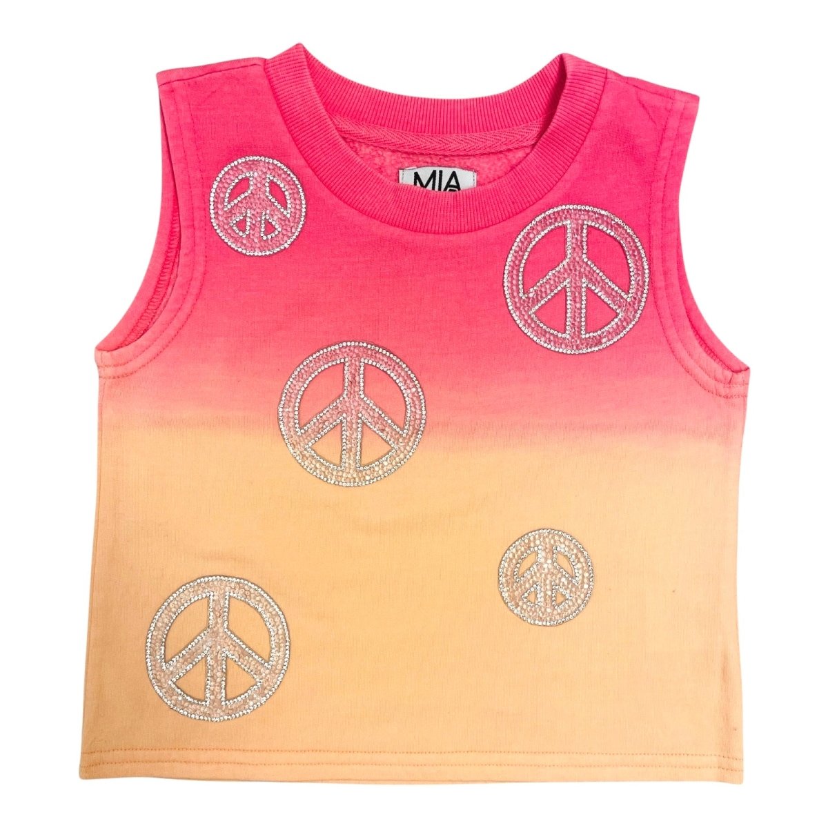 PEACE SIGN OMBRÉ TANK TOP - TANK TOPS