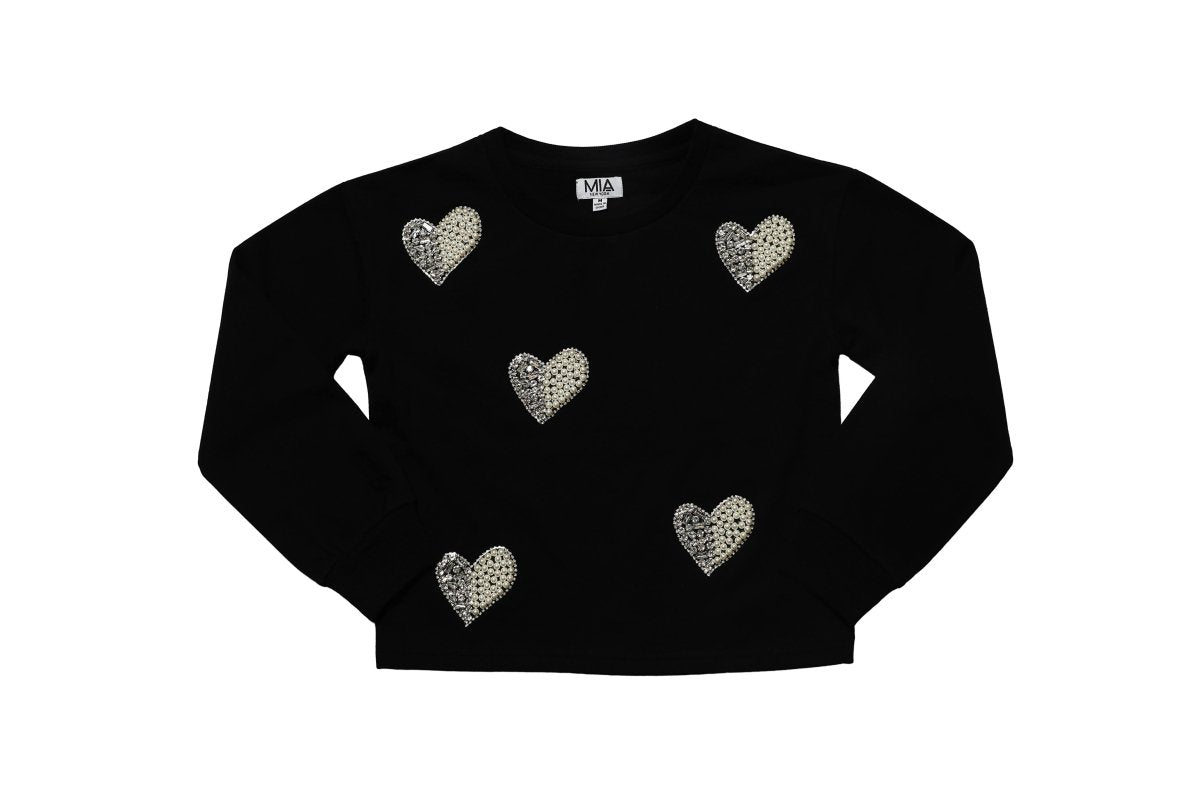 PEARL HEART SWEATSHIRT (PREORDER) - MINI DREAMERS - SWEATERS