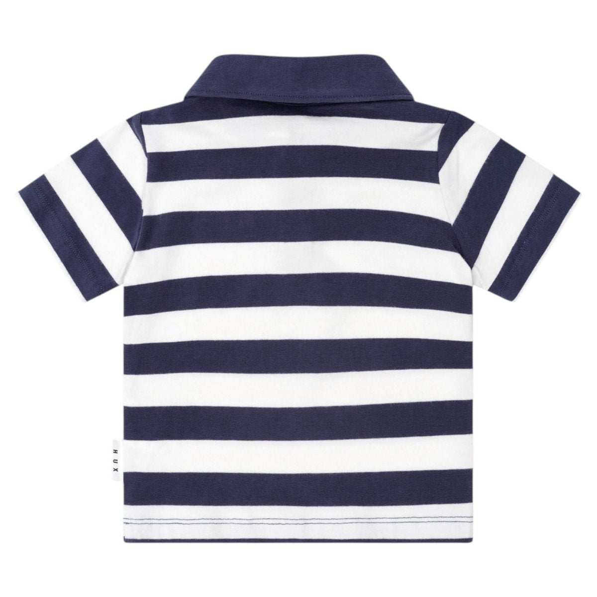 PEEKABOO STRIPE VARSITY HUX POLO TSHIRT - HUXBABY