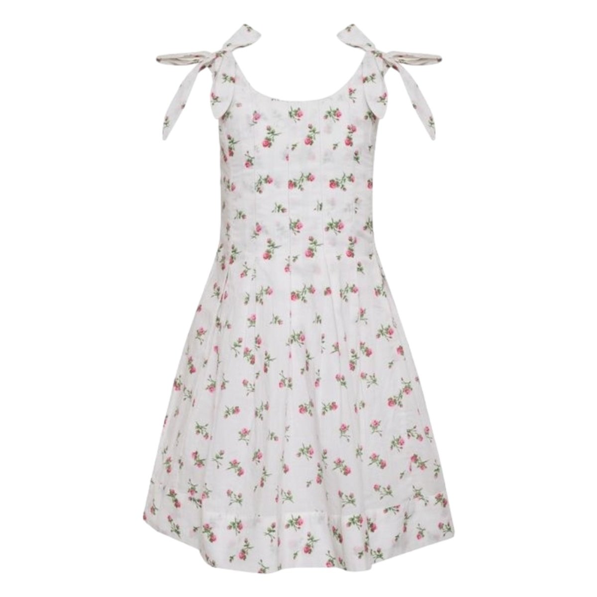 Vintage Inspired Peony Blossom Dress with Bow Tie Straps | Mini Dreamers 2 / White Vintage Inspired Peony Blossom Dress with Bow Tie Straps | Mini Dreamers 2 / White
