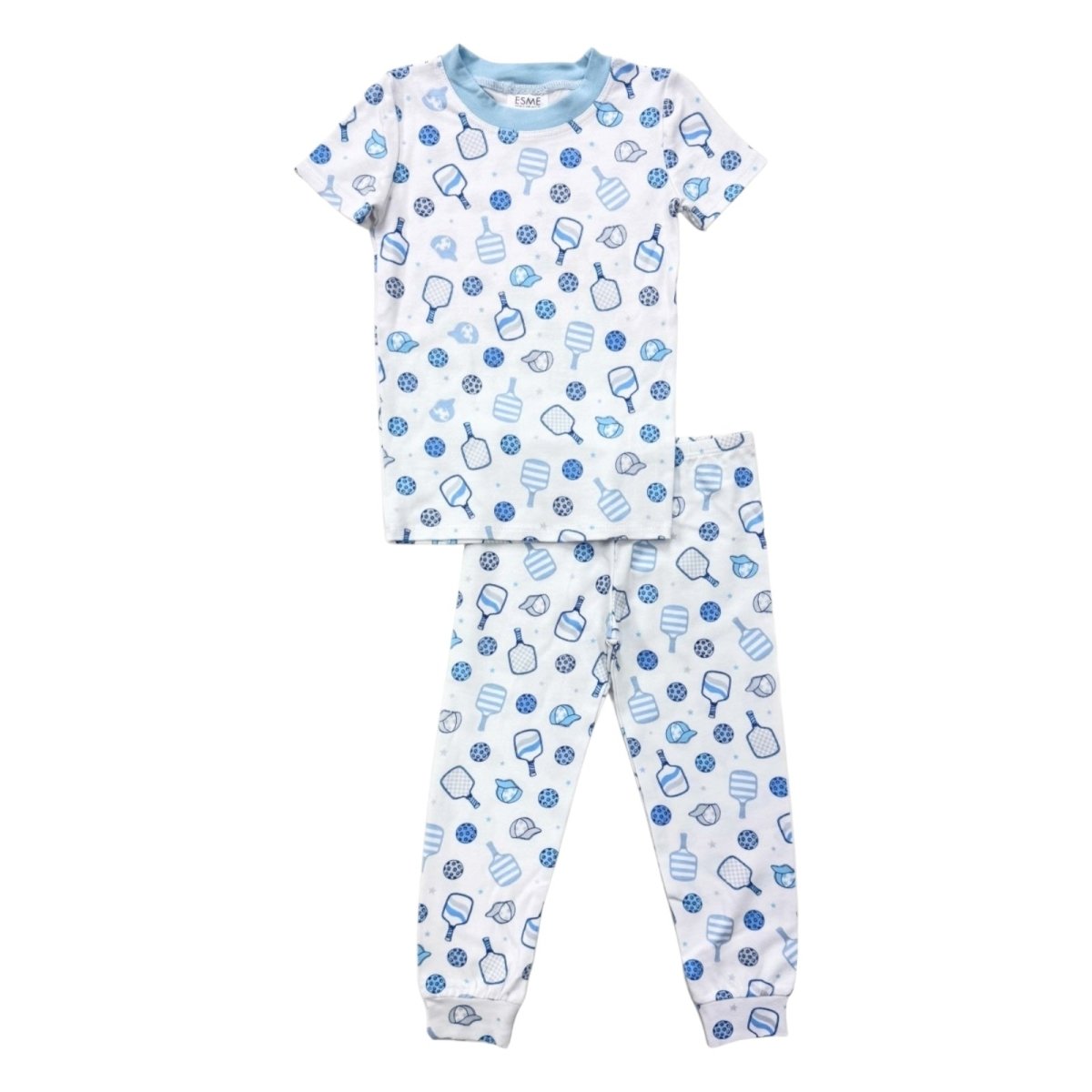 PICKLEBALL SHORT SLEEVE PJS - PAJAMAS