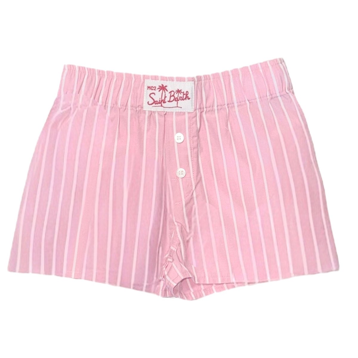 POPELINE STRIPES BOXY JR SHORTS - SHORTS