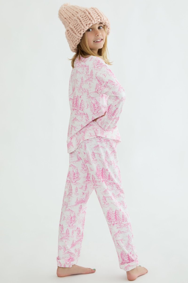 POWDER PINK TOILE SWEATPANTS (PREORDER) - BEACH RIOT KIDS
