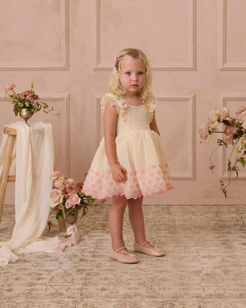 PROVENCE EYELET HEARTS DRESS - DRESSES