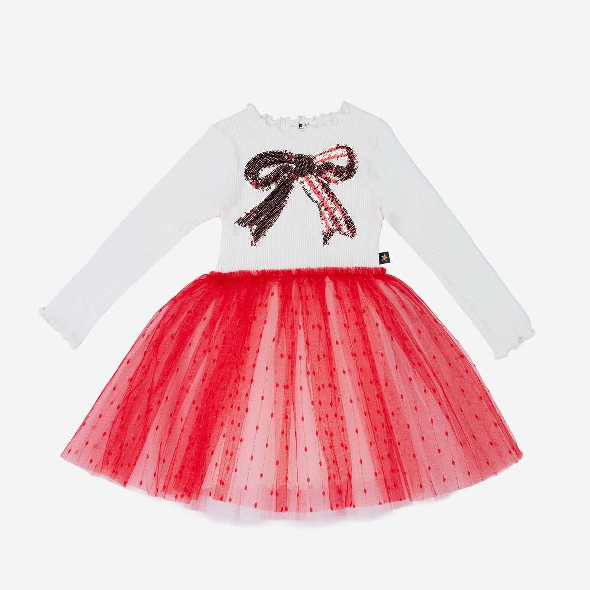 QUINCY SEQUIN BOW TUTU DRESS - PETITE HAILEY