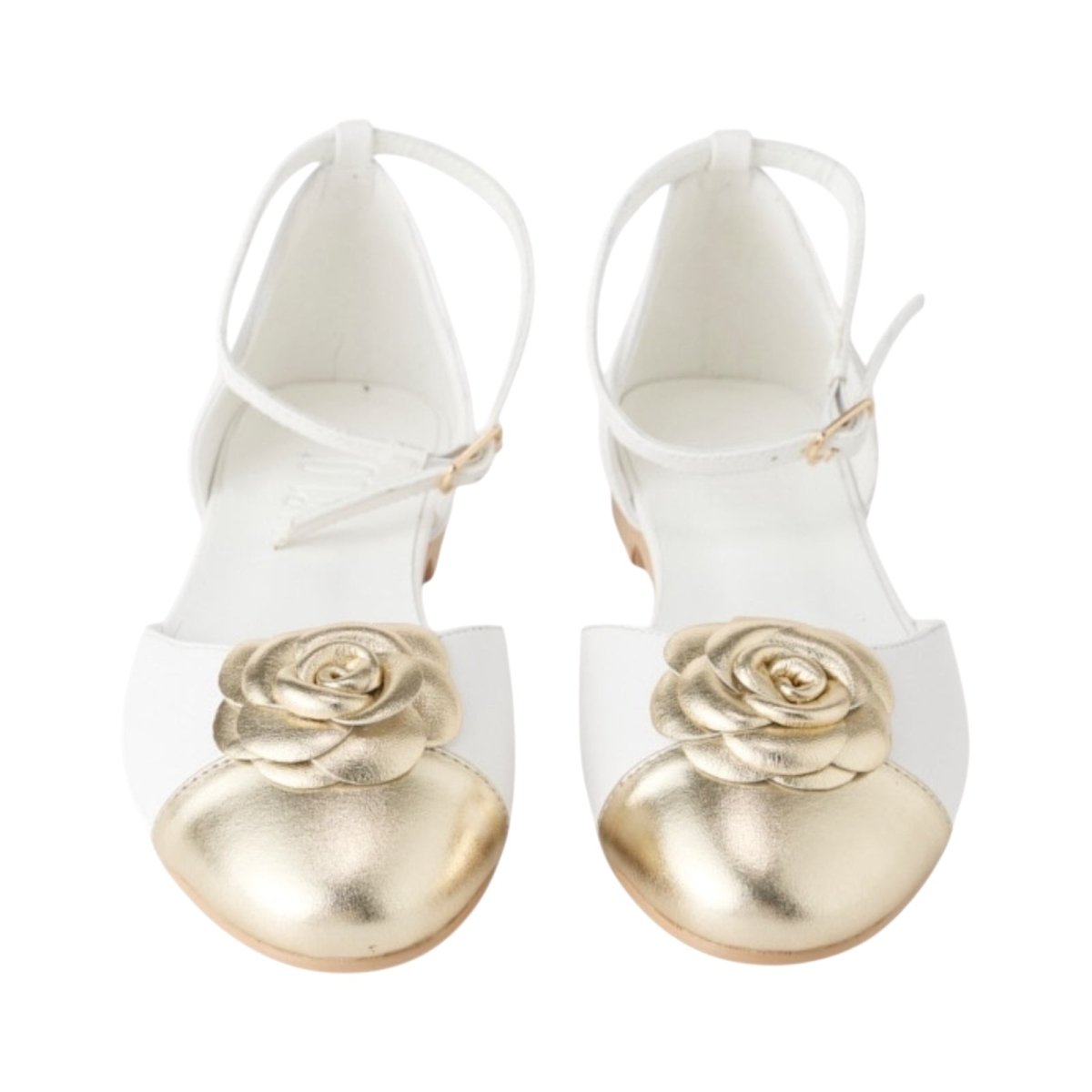 RACHEL METALLIC FLOWER FLATS (PREORDER) - MARLO