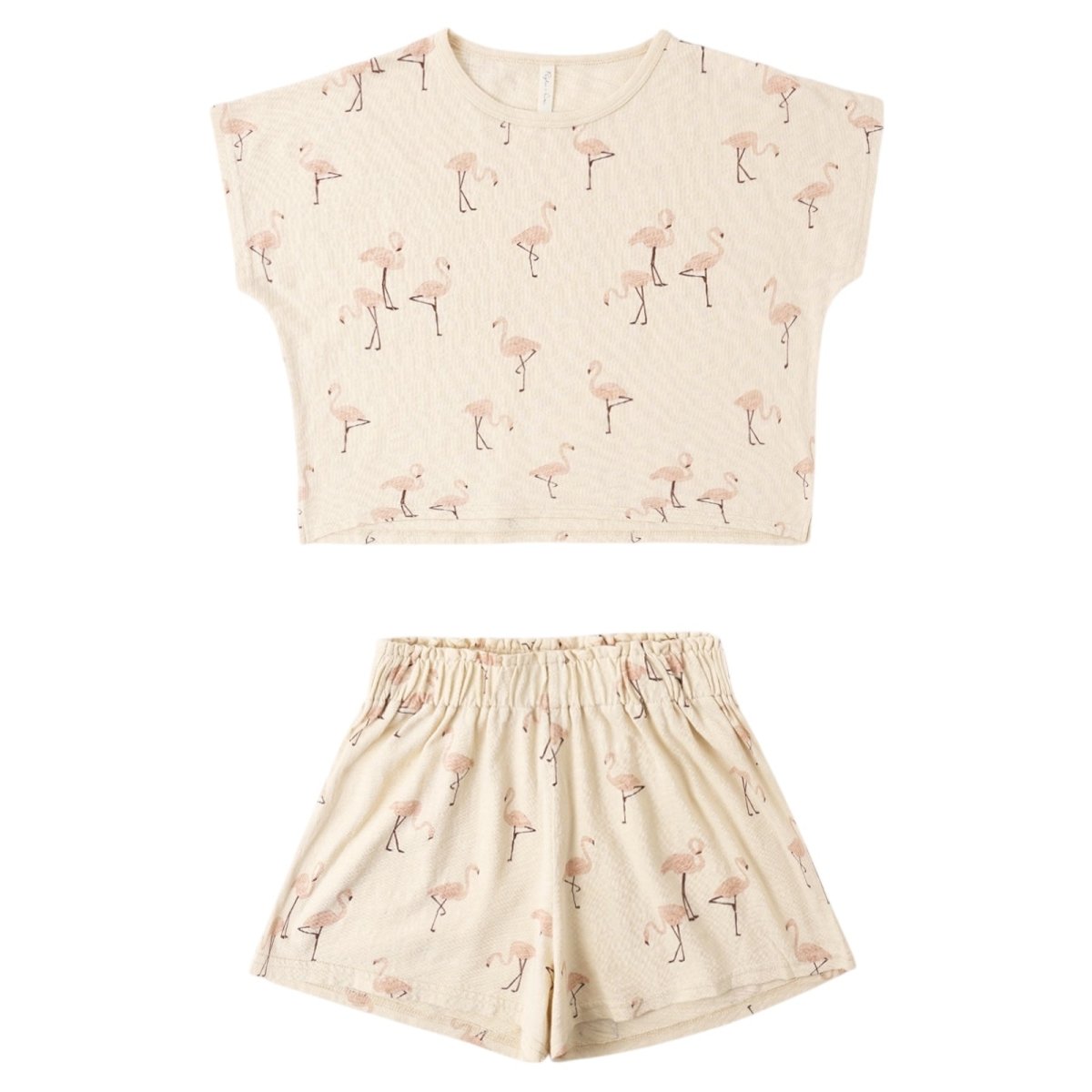 RAEGAN FLAMINGO TSHIRT AND SHORTS SET - SET