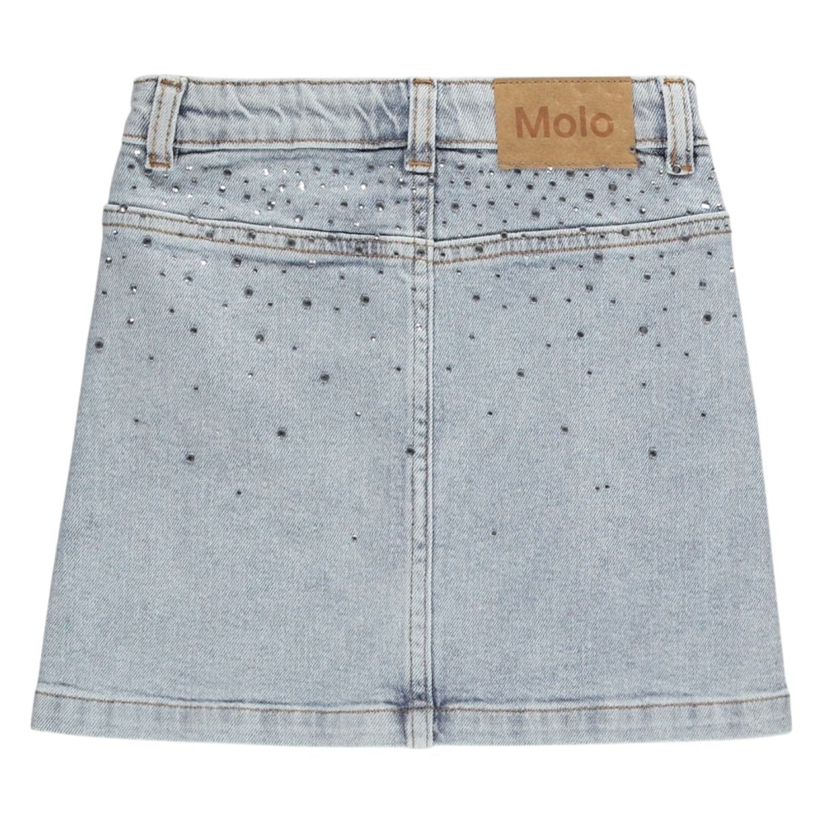 RHINESTONE DENIM SKIRT (PREORDER) - MOLO