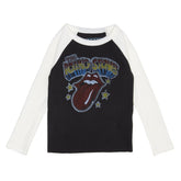 ROLLING STONES RIBBED RAGLAN LONG SLEEVE TSHIRT - ROWDY SPROUT