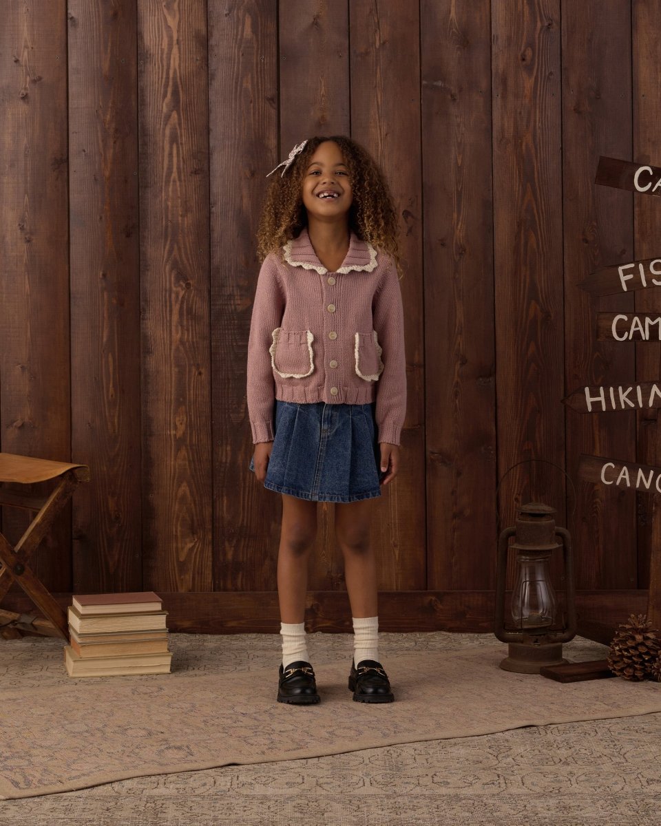ROSEWOOD COLLARED CARDIGAN - RYLEE + CRU - CARDIGANS