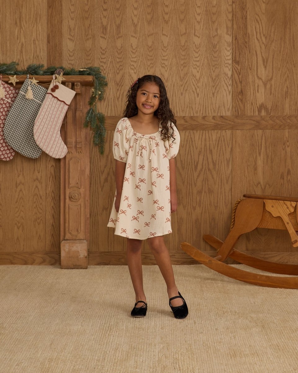 RUBY BOWS SABRINA DRESS - RYLEE + CRU