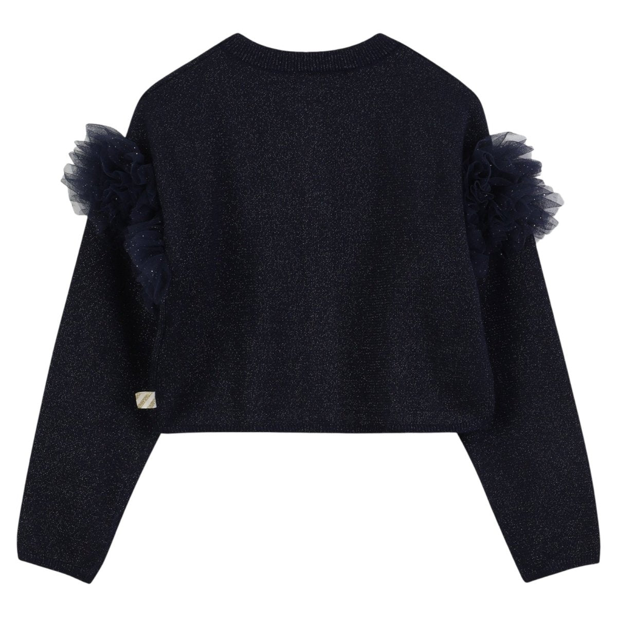 RUFFLE SHOULDER KNIT CARDIGAN (PREORDER) - CARDIGANS